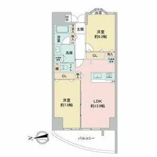 さくらHills富士見【0607号室】の間取り