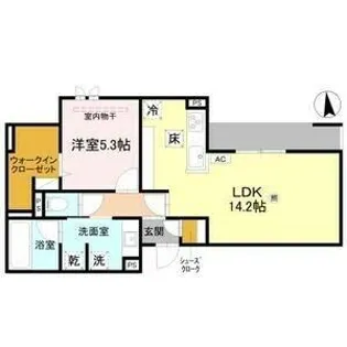 GRAND ROCHER武庫之荘【1階】の間取り