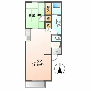 ロイヤルU【201号室】の間取り