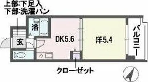 グランフォート平和【5階】の間取り