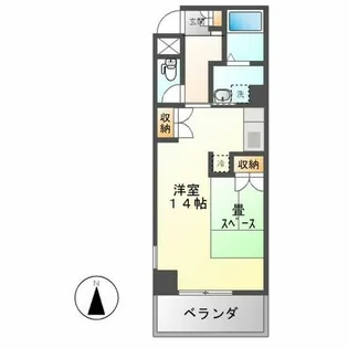 鶴舞ガーデンコート【1301号室】の間取り