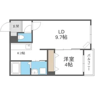 アリュール南6条【5階】の間取り