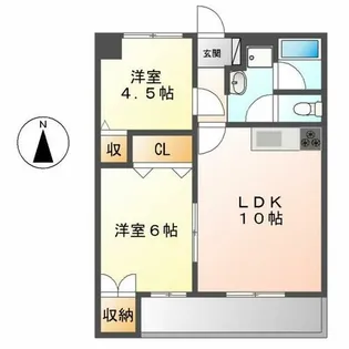 愛知県名古屋市西区城西3丁目【マンション】の間取り