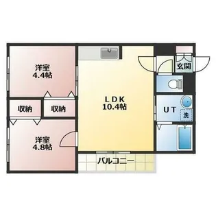 メニーズコートS25【4階】の間取り