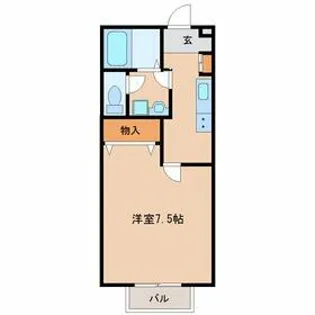 ユニティー塚口【1階】の間取り