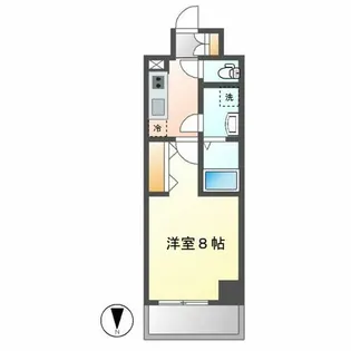 プレイズシード名駅北【5階】の間取り