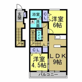 仮称 知多八幡アパート【2階】の間取り