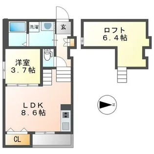愛知県名古屋市中村区中村中町1丁目【アパート】の間取り
