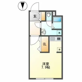 クレストタップ名古屋ウエスト【504号室】の間取り