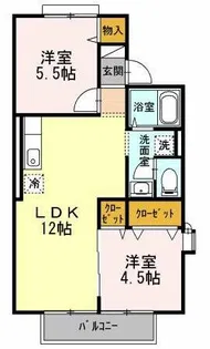 クレスト・シティー・ビュー【1階】の間取り
