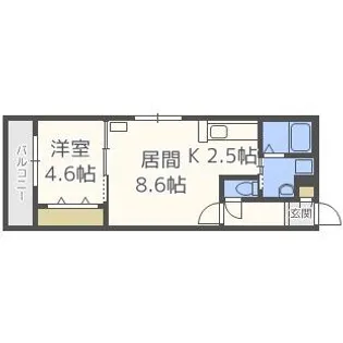 フェリスファミリアクアトロ【2階】の間取り