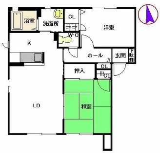 シャンティ小森野 B棟【101号室】の間取り
