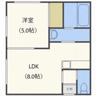 ワイルドベリー幌平橋【2階】の間取り