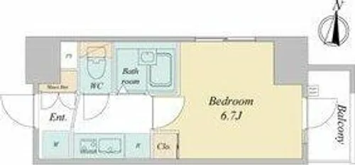 RIDGE堀田(旧スペーシア堀田)【6階】の間取り