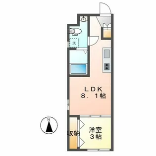 セレネスト名駅西(CELENEST名駅西)【202号室】の間取り