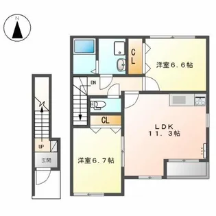 メルヴェーユ【2階】の間取り