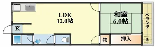 K2コーポラス【203号室】の間取り