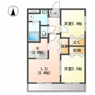 ノーヴァ21【1階】の間取り