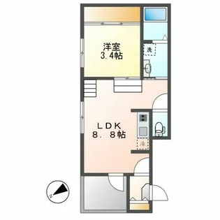 メゾン・ド・サントリナ【1階】の間取り