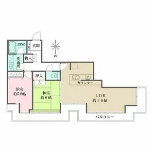 錦パークビル【22階】の間取り