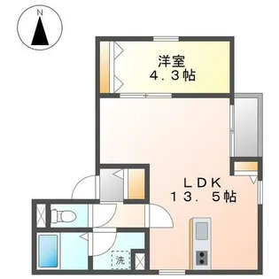 アークレジデンス中村日赤【202号室】の間取り