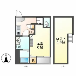 ハーモニーテラス東水切町【103号室】の間取り