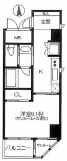 FRIENDS APARTMENT【703号室】の間取り