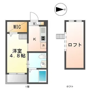 ブランノワール本陣 N棟【205号室】の間取り