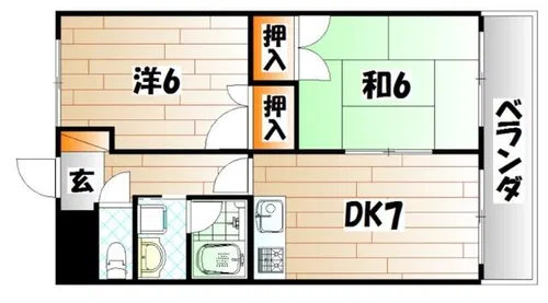メゾンドプラムⅡ【204号室】の間取り