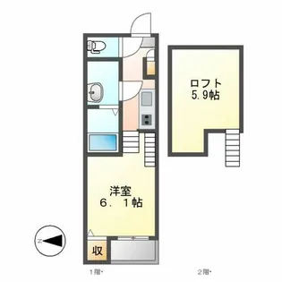 ルミエールHS【1階】の間取り