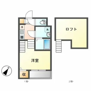 ルソレイユ安田通【1階】の間取り