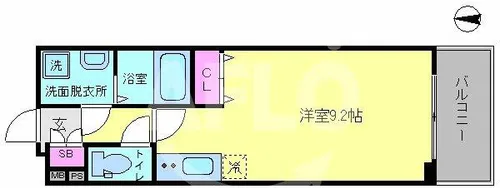 ブラン靭公園【3階】の間取り