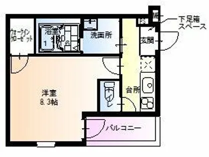 フジパレス喜連瓜破Ⅱ番館【2階】の間取り