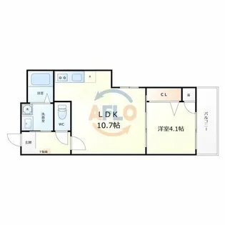 F maison FINO【3階】の間取り