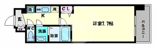 アドバンス大阪城シュアーヴ【8階】の間取り