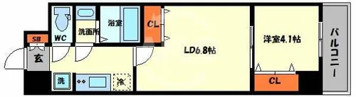 スプランディッド堀江【10階】の間取り