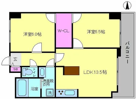 ウエストリヴィエール【9階】の間取り