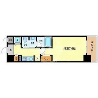 エスライズ京町堀【9階】の間取り