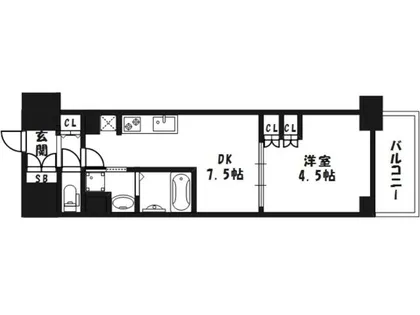 ザ・パークハビオ天満橋【5階】の間取り