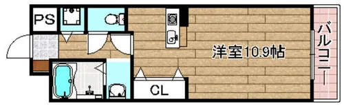 グーテンターク富田【3階】の間取り