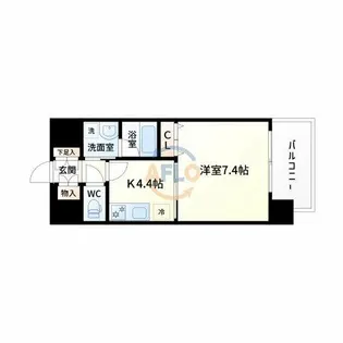 ルーヴェンブルン豊津【6階】の間取り