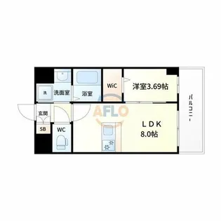 GRAN PASEO 江坂【6階】の間取り