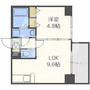 アーバネックス梅田東【9階】の間取り