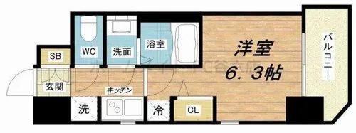 エステムコートディアシティWEST【9階】の間取り