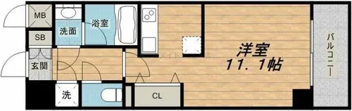 シティヒルズ安堂寺【6階】の間取り