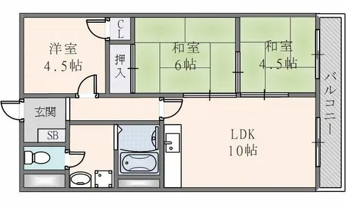 グランデュール弥生【207号室】の間取り