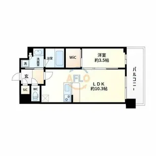 コンフォリア新大阪宮原Q【6階】の間取り