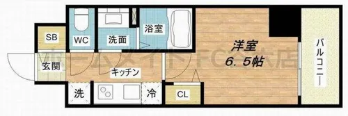 プレサンス 梅田北 ディア【7階】の間取り