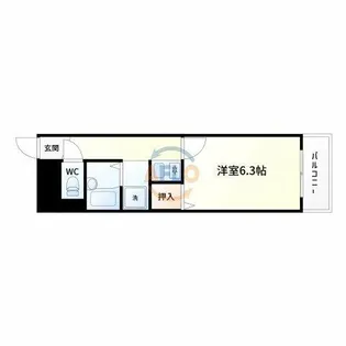 ISハイツ西中島【4階】の間取り