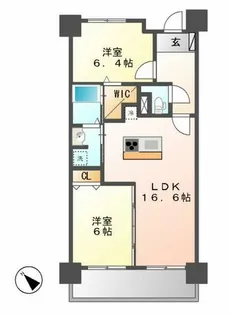ロイヤルパークス千種【11階】の間取り